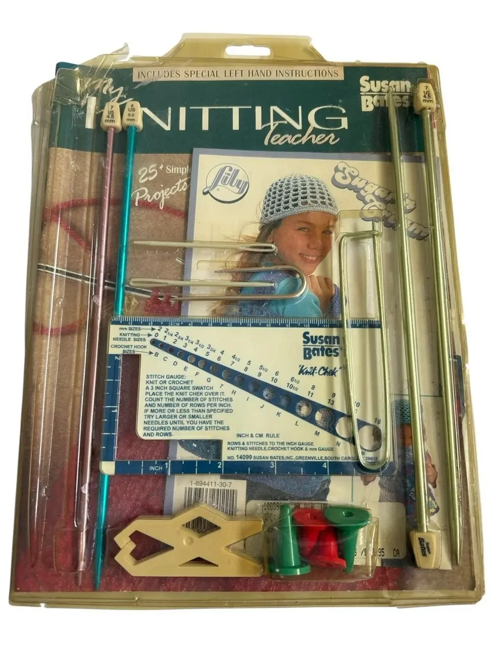 Vintage Susan Bates My Knitting Teacher Kit Open *Missing Pieces*
